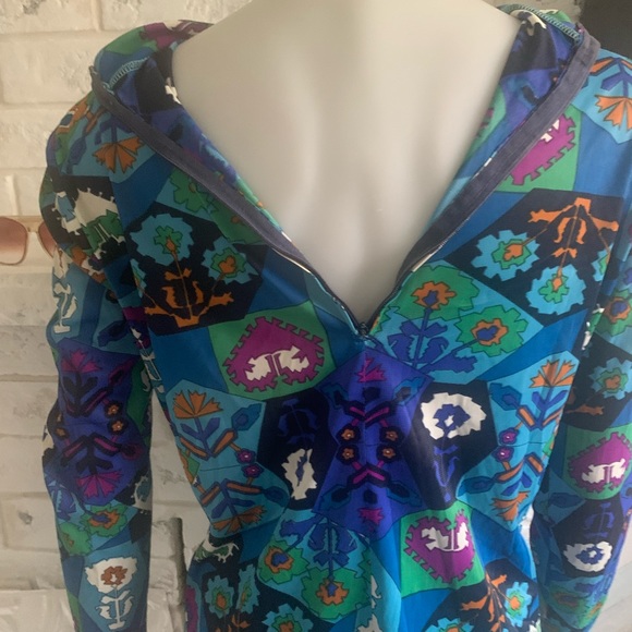 Vintage polyester bright pattern retro long sleeve - Picture 5 of 7